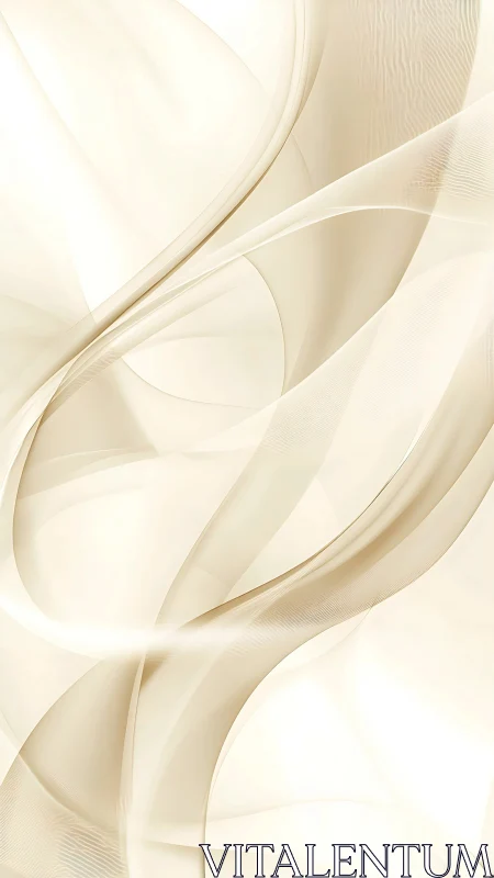 Cream silk waves flow across luminous abstract field.
