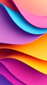 Silken waves of neon color curling through abstract dusk.