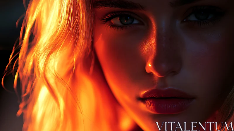 Softly glowing portrait wrapped in golden evening light.