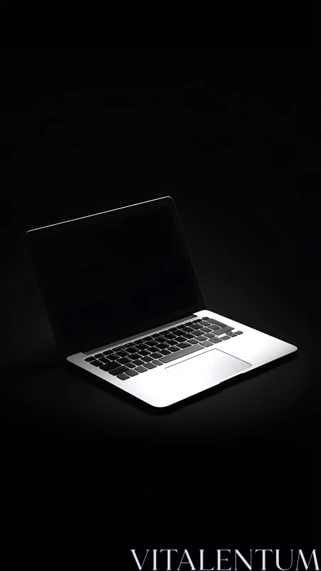 Midnight laptop leans into the dark like a quiet spotlight