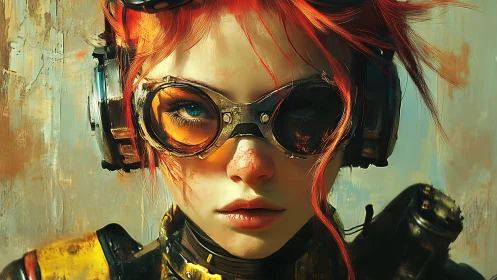 Goggled ember pilot stares down a rusted future horizon.