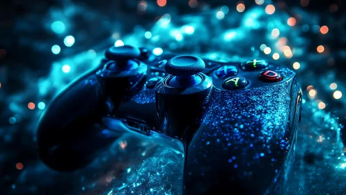 Gaming Controller Glows With Dynamic Digital Energy and Light