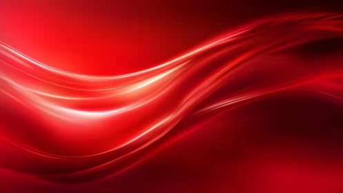 Vibrant red abstract waves digital background, modern style.