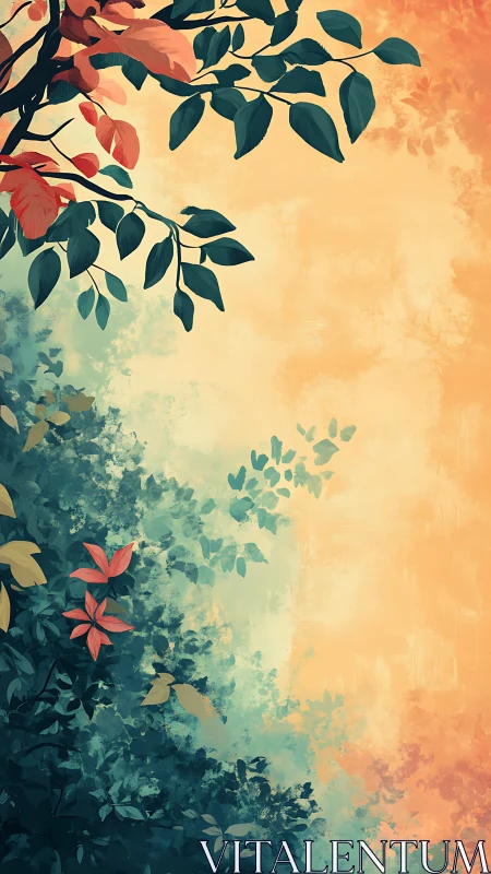 Sunrise drifts through painted leaves and whispering foliage