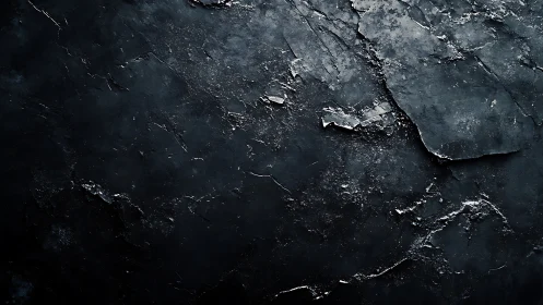 Dark cracked stone surface with irregular layered texture.