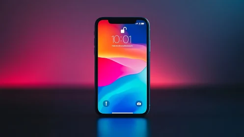 Vibrant iPhone Glow: Tech Meets Colorful Innovation.