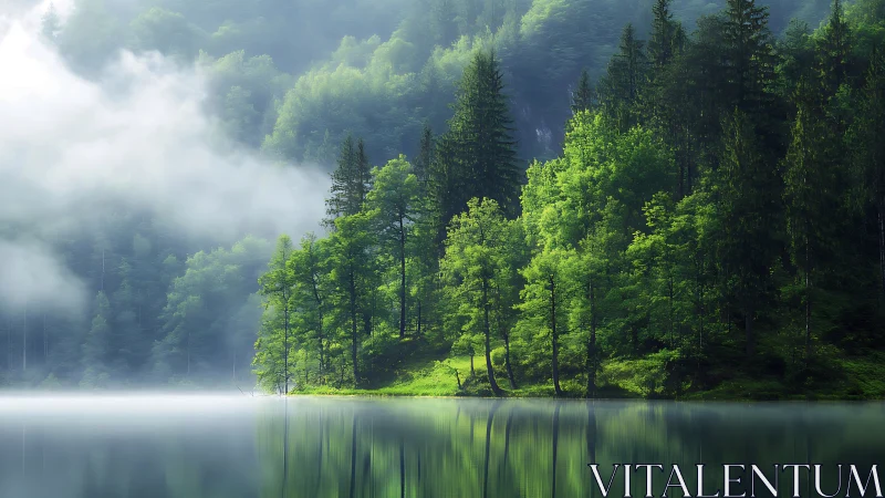 Emerald Cathedral: Where Misty Mountains Whisper to Mirror Waters