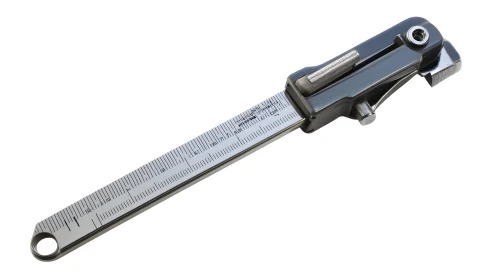 Precision steel combination gauge ruler for woodworking and metalwork.