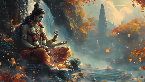 Riverwind meditation lets autumn light crown a serene sage