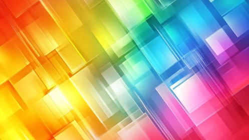 Prismatic glass grids collide in a luminous digital spectrum.