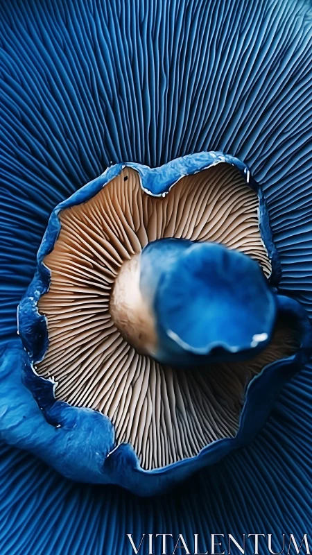 Vivid blue mushroom gills invite a closer, curious look