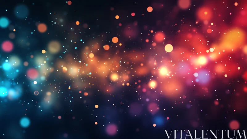 Colorful bokeh nebula glows across a deep night backdrop.