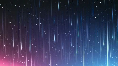 Vertical light trails on gradient night sky digital backdrop.