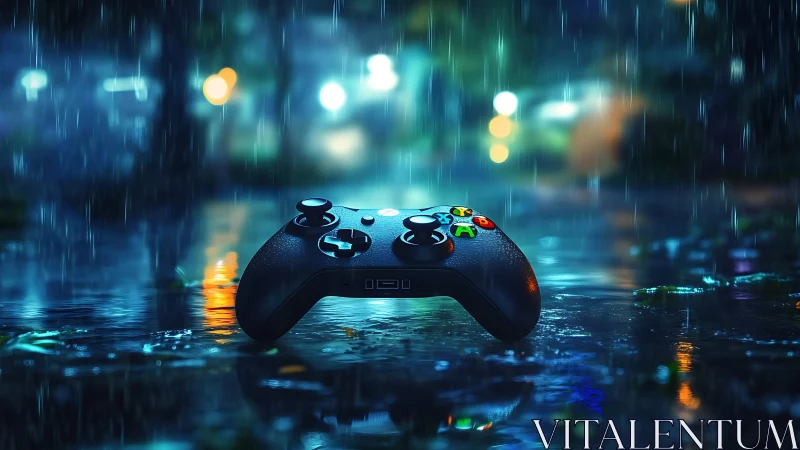 Gaming Controller in Neon Rain.