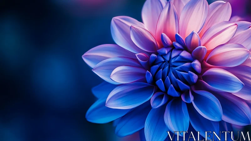 Radiant Dahlia Glowing in Jewel Tones. Luminous Nature Art.