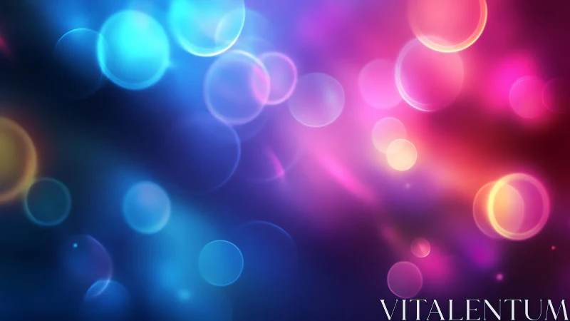 Vibrant Abstract Bokeh Background with Blue and Pink Lights.