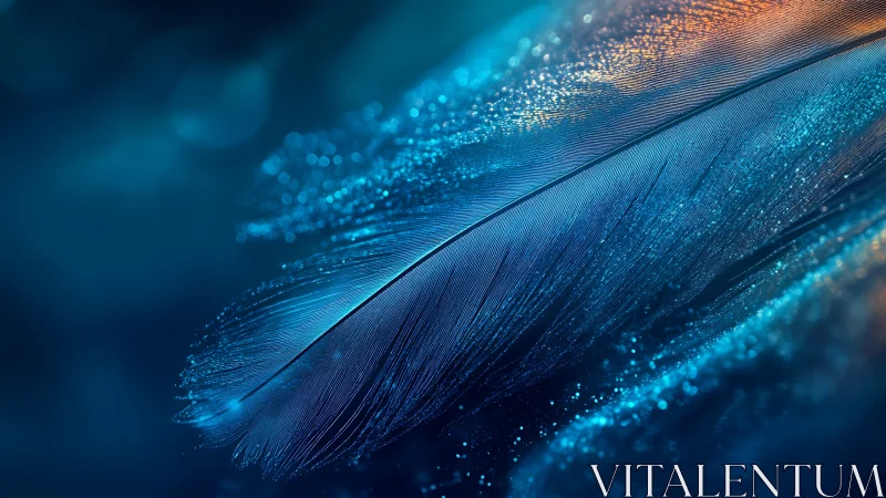 Macro feather microstructure in iridescent spectral lighting.