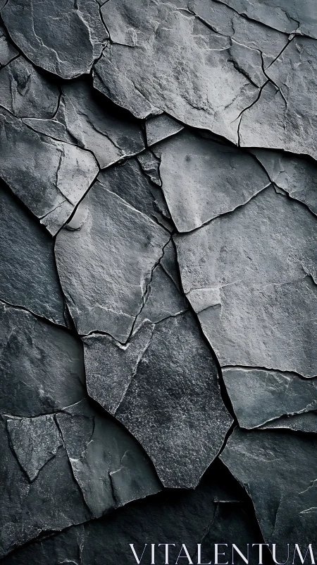 Layered slate fracture pattern with tonal stone relief study.