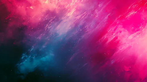 Nebula Drift in Electric Pink and Deep Ocean Bloom.