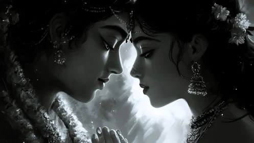 Two Souls Connected in Luminous Darkness.