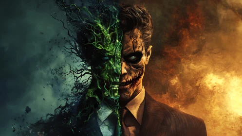 Two-sided spirit reveals nature, decay and human darkness