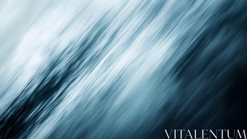 Abstract motion blur of blue water flowing diagonally, modern style.