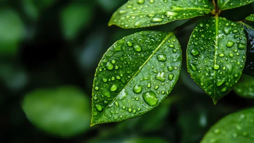 Rain-kissed tea leaves quietly rehearse the forest&rsquo;s sparkle