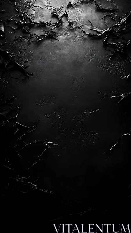 Midnight metal vines creeping across cracked shadowfield.