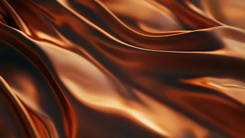 Copper-toned metallic fabric folds under soft directional light.