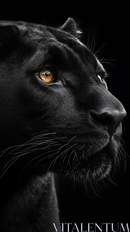 Black Panther's Luminous Gaze Against Darkness.