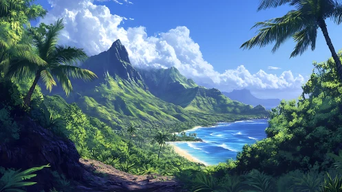 Emerald Valley's Sapphire Embrace: A Tropical Paradise Unveiled.