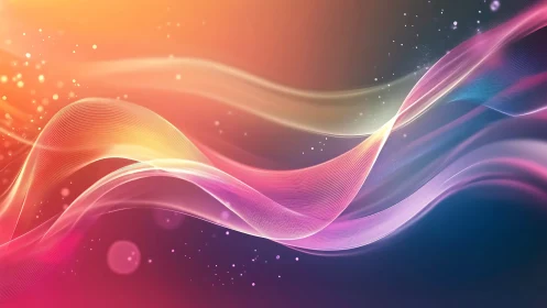 Radiant chromatic waves in glowing abstract motion design.