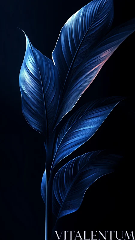 Midnight neon leaves whispering in electric moonlight.