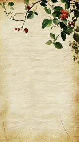 Vintage floral parchment inviting quiet stories to bloom.