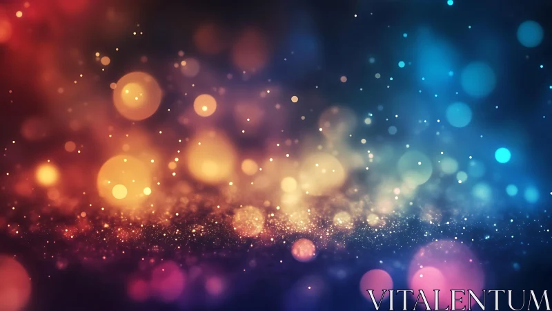 Vibrant Abstract Bokeh Lights in Colorful Blurred Background.