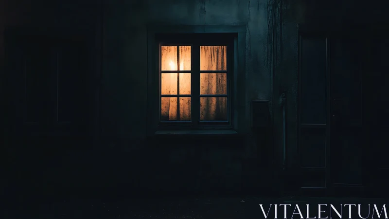 Warm window glow inviting stories on a quiet night street.