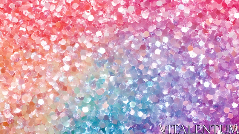 Macro gradient glitter bokeh with hexagonal reflective sequins