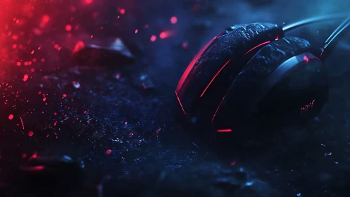 Neon storm headphones ignite soundscapes in electric dusk.