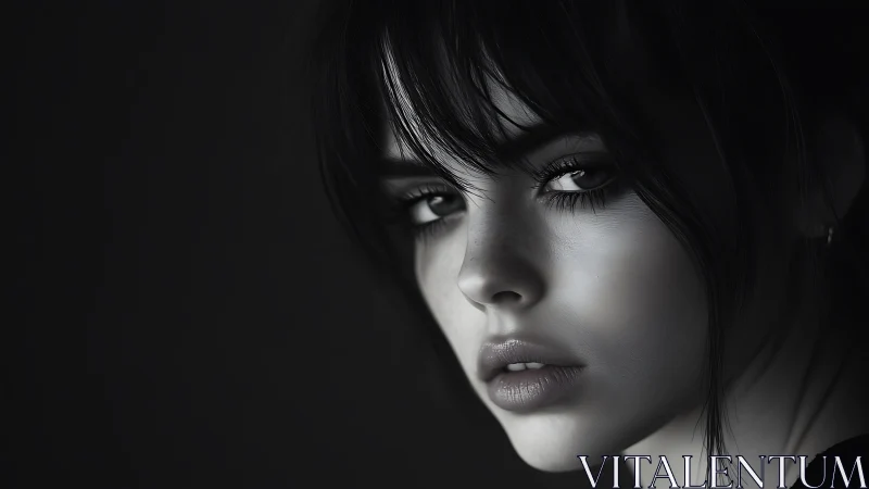 Softly lit portrait of a thoughtful, freckled young woman.