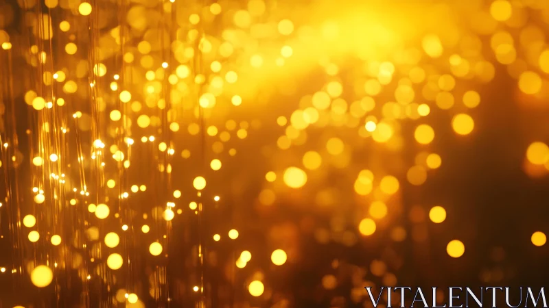 Golden bokeh lights abstract background with warm glowing effect.