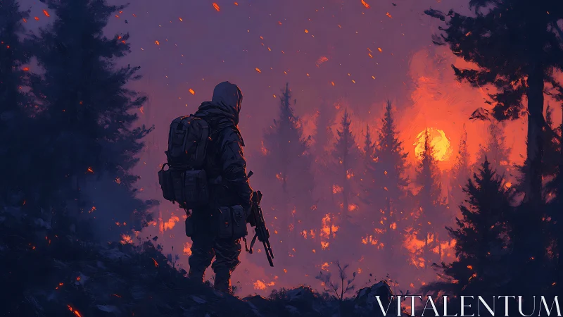 Solitary Sentinel Burns Through Apocalypse.