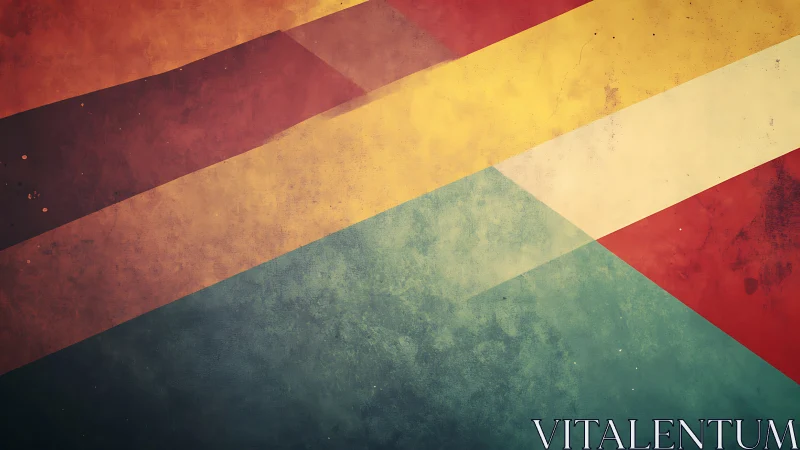 Diagonal color bands drift like retro light through fog