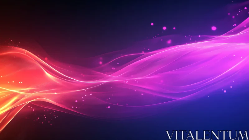 Chromatic wave ribbons ignite a neon dream horizon.