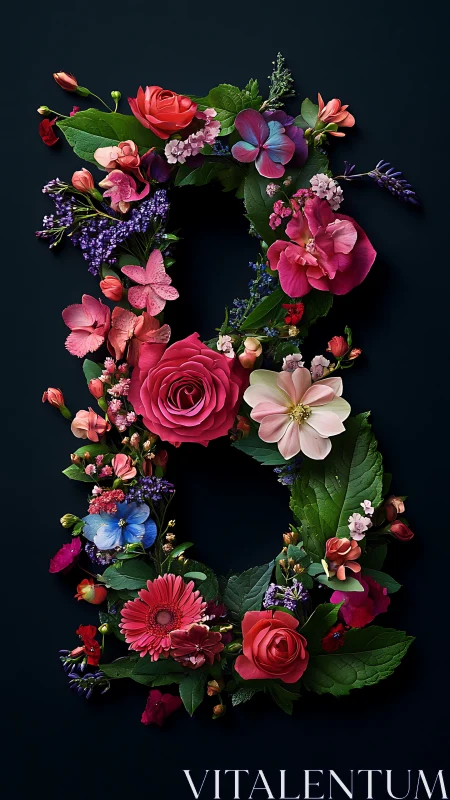 Floral Frame Border with Vibrant Blooms.