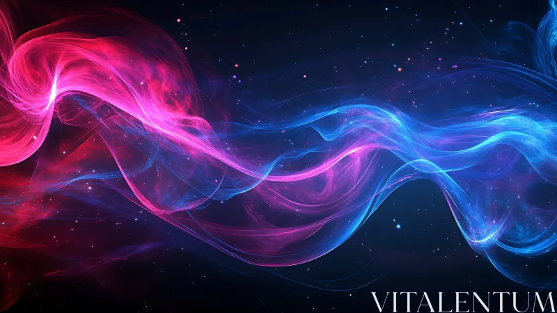 Chromatic plasma filaments intersecting in deep stellar void.