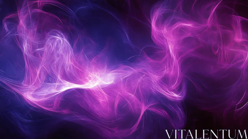 Violet and magenta light trails on dark abstract field.