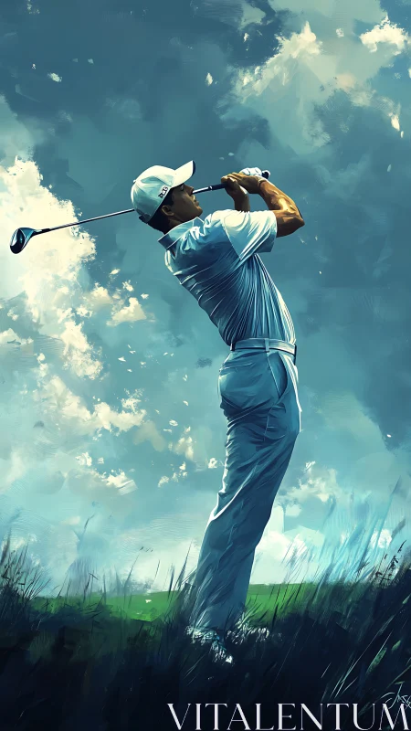 Skyward swing carves a bright arc through storm-brushed clouds