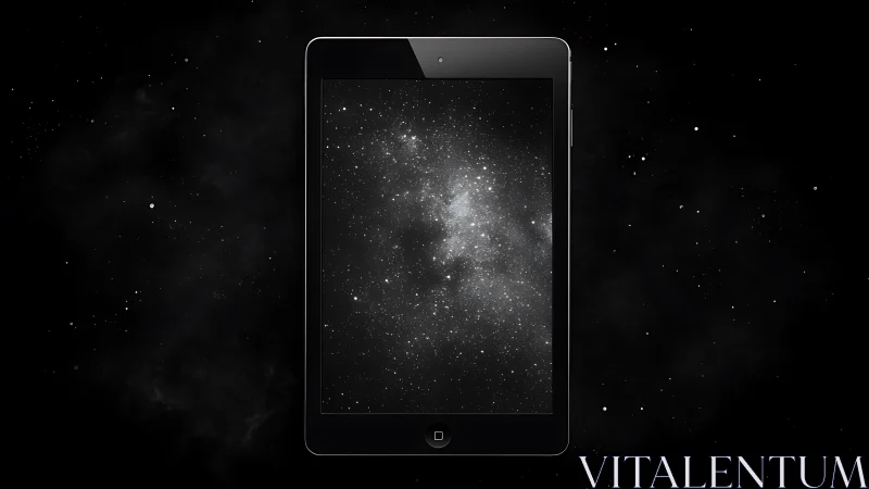 Stargate Tablet Portal Framing A Pocket Galaxy Screen.