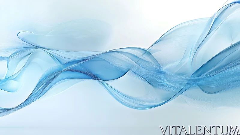 Silken blue currents braid light into weightless ribbons