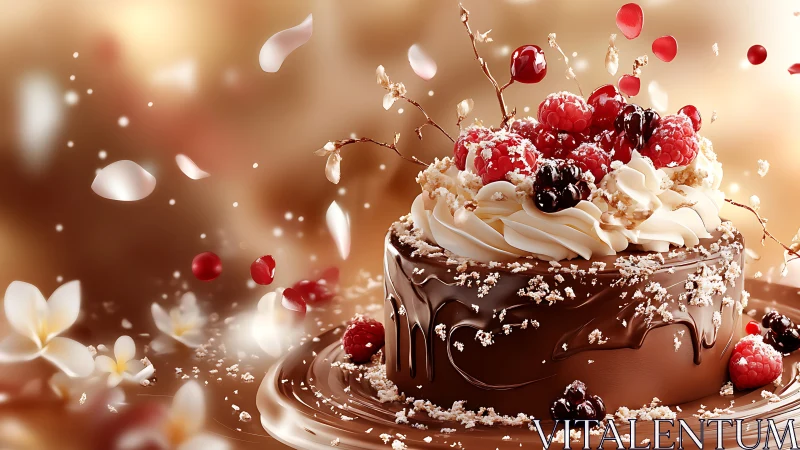 Chocolate Dreams Burst: Berries Meet Velvet Torte.